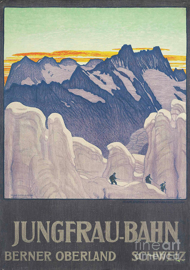 Jungfrau-bahn Drawing by Heritage Images