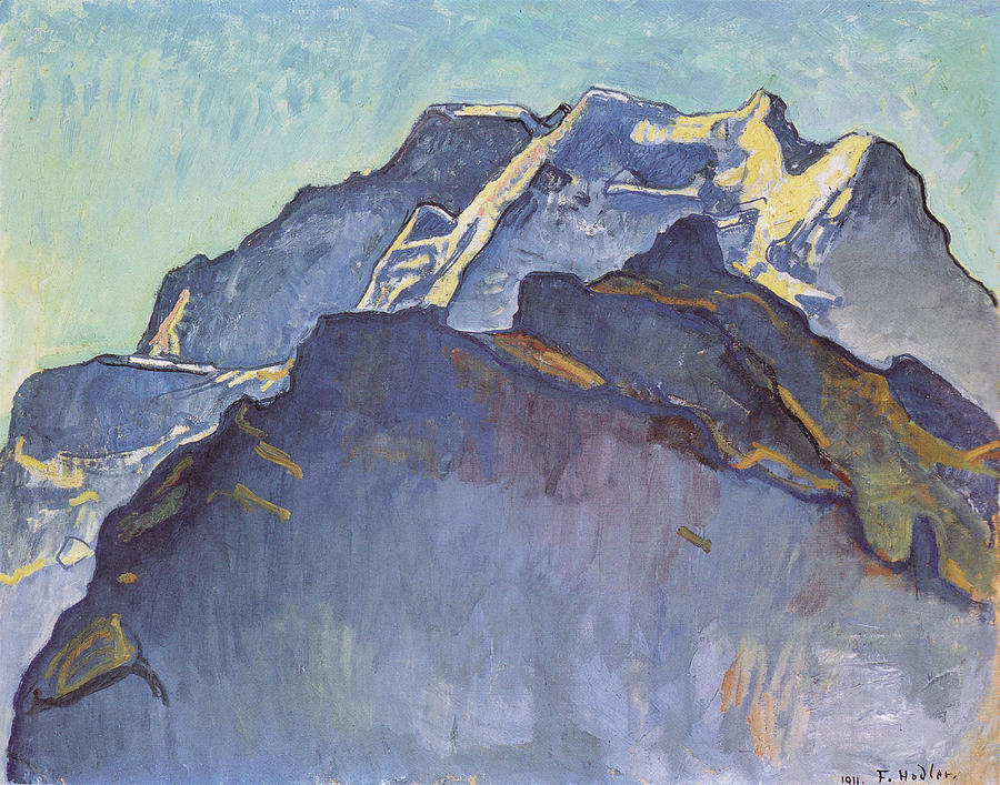 Jungfrauenmassiv Und Schwarzmonch, 1911 Painting