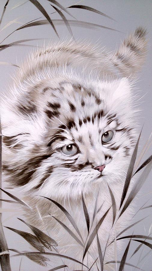 Jungle Cat 1 Painting by Alina Oseeva