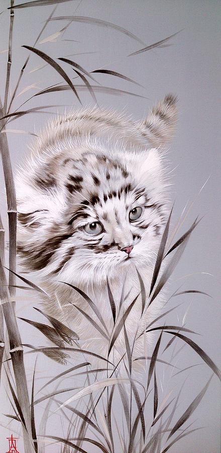 Jungle Cat Painting by Alina Oseeva
