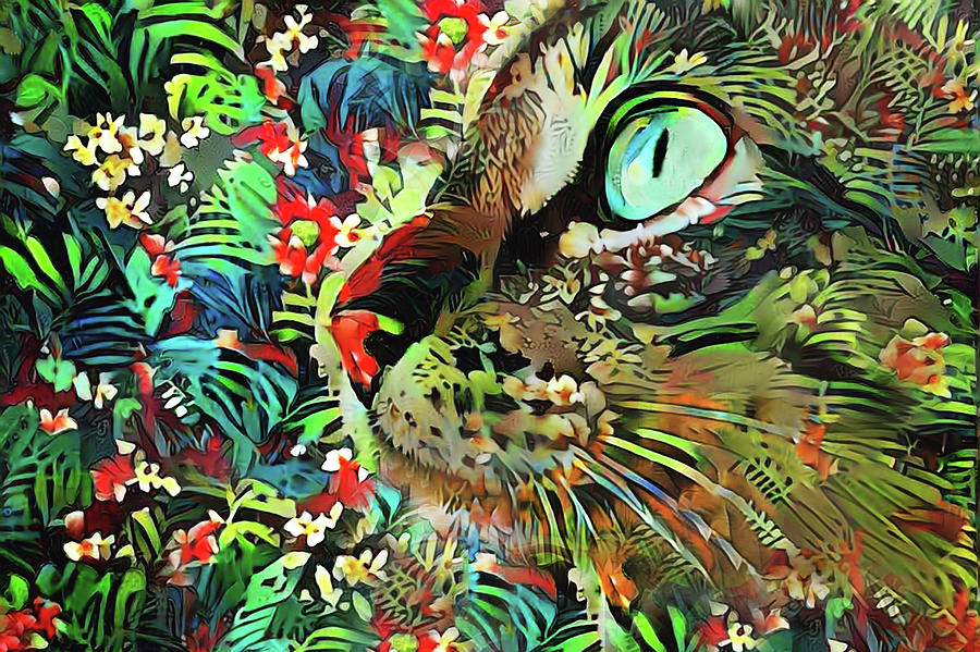 Jungle Cat Digital Art by Peggy Collins