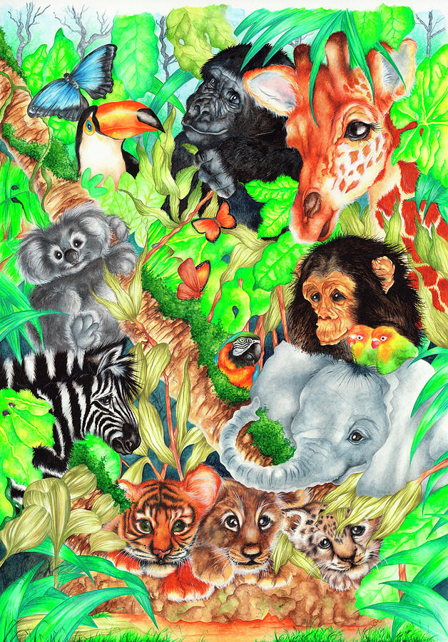 Jungle Painting - Jungle by Cb Studios