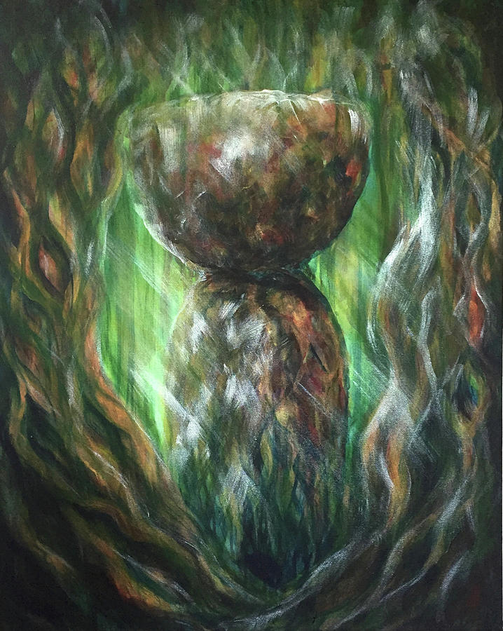 Jungle Latte Stone Painting by Michelle Pier