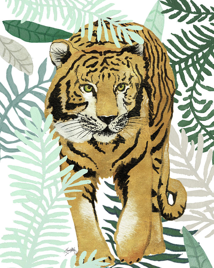 Jungle Mixed Media - Jungle Tiger I by Elizabeth Medley