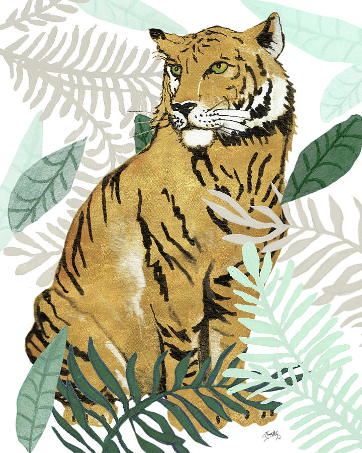 Jungle Mixed Media - Jungle Tiger II by Elizabeth Medley