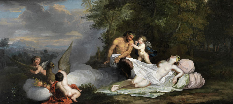 Jupiter and Antiope Painting by Unknown