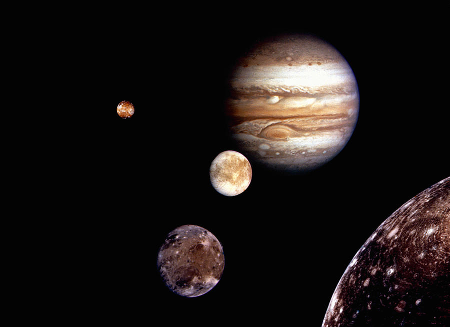 Jupiter And Its Moons Photograph by Stocktrek