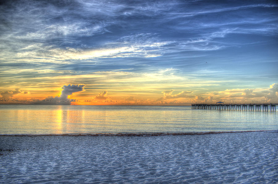 Jupiter Beach looking at Juno Beach Pier Photograph by JT Gerosky - Pixels