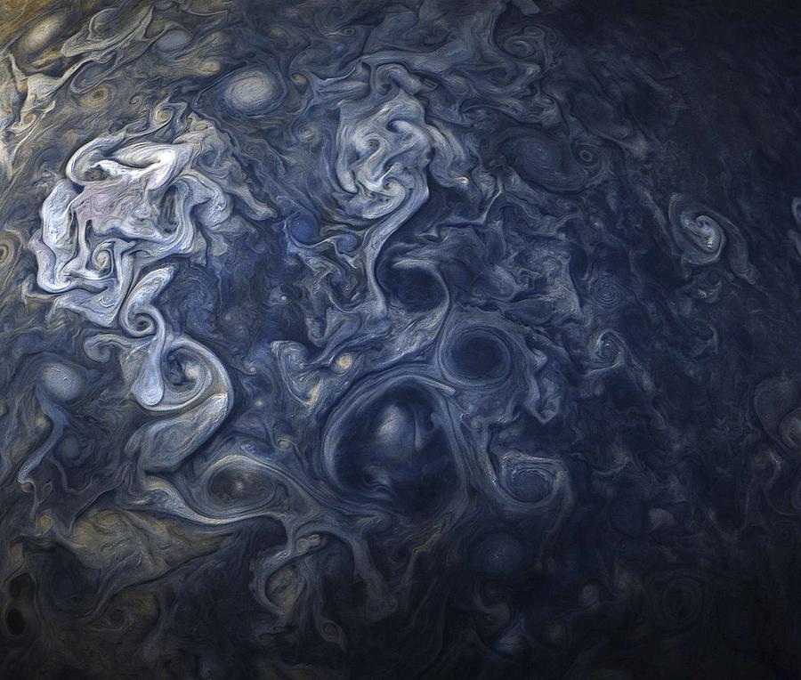 Jupiter Blues Painting by Celestial Images