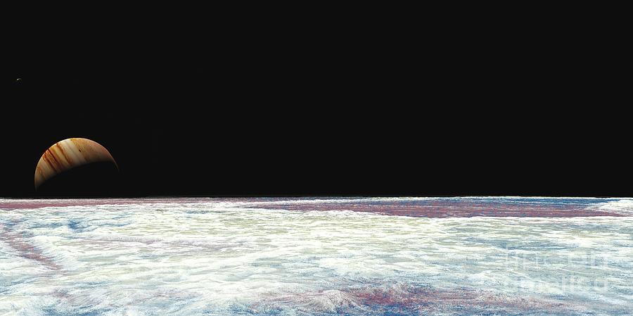 Jupiter From Europa Photograph by Tim Brown/science Photo Library