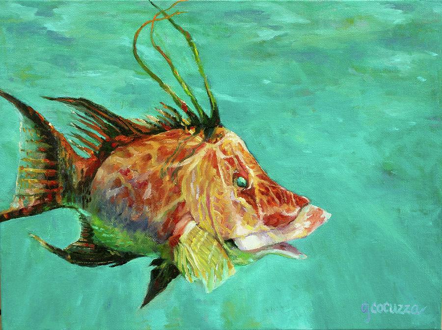 Jupiter Hogfish Painting by Gretchen Cocuzza - Fine Art America