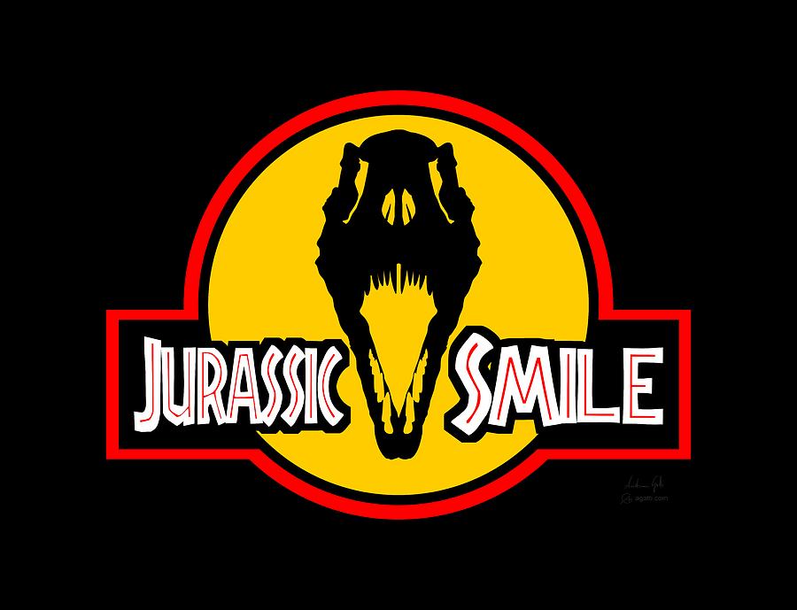 Jurassic Smile Skull logo Digital Art by Andrea Gatti