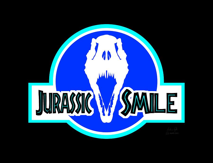 Jurassic Smile Skull logo inv Digital Art by Andrea Gatti