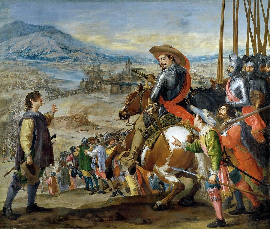Jusepe Leonardo / Socorro de Brisach, 1634-1635, Spanish School. GOMEZ SUAREZ DE FIGUEROA. Painting by Jose Leonardo -1601-1652-