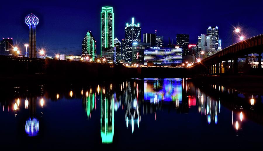Nightscape Pano of Dallas Photograph by Frozen in Time Fine Art Photography