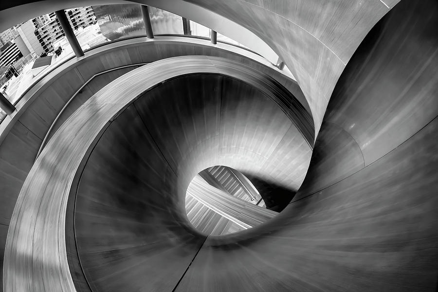 Spiral Stairs Photograph - Just Beautiful Winding Wooden Stairs by Sven Brogren