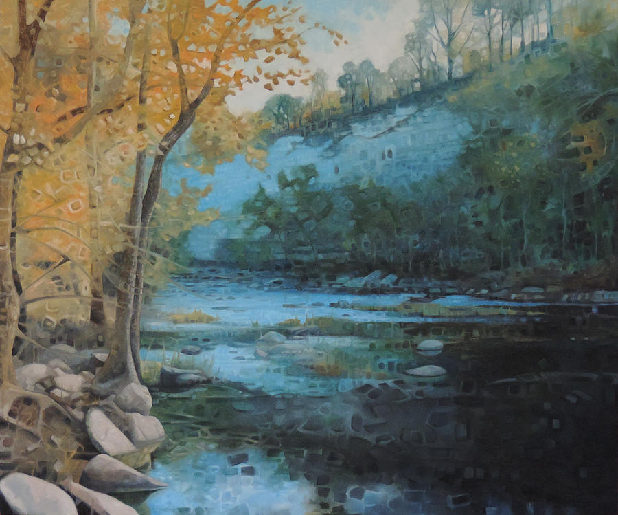Just Down From Swann Covered Bridge Cleveland Alabama by T S Carson Just Down From Swann Covered Bridge Cleveland Alabama by T S Carson