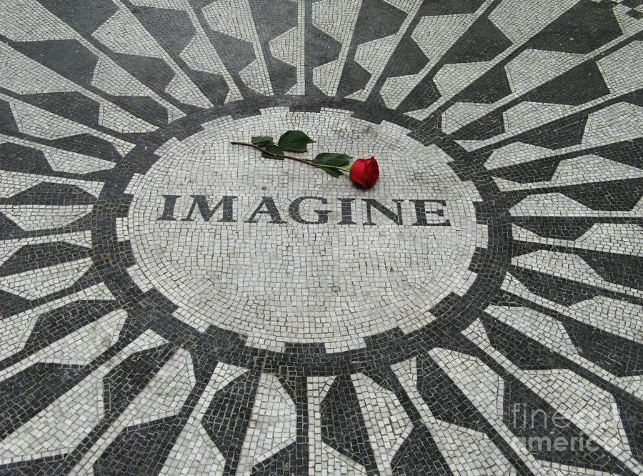 Just Imagine - John Lennon Tribute  Strawberry Fields - N Y C Photograph by World Reflections By Sharon