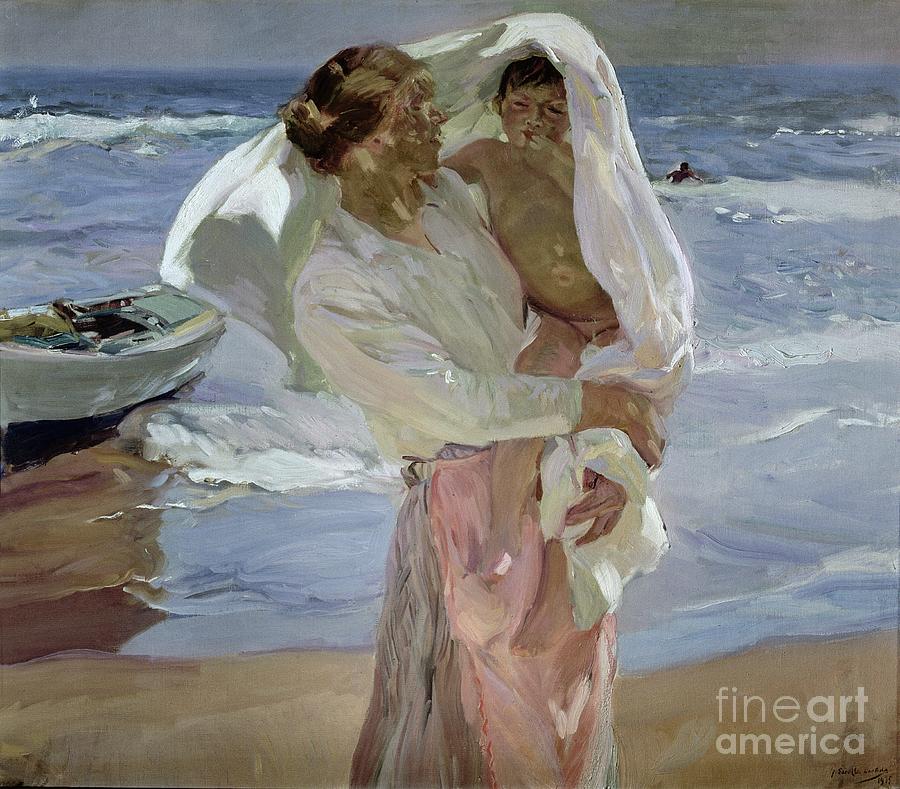 Just Out Of The Sea, 1915 Painting by Joaquin Sorolla Y Bastida