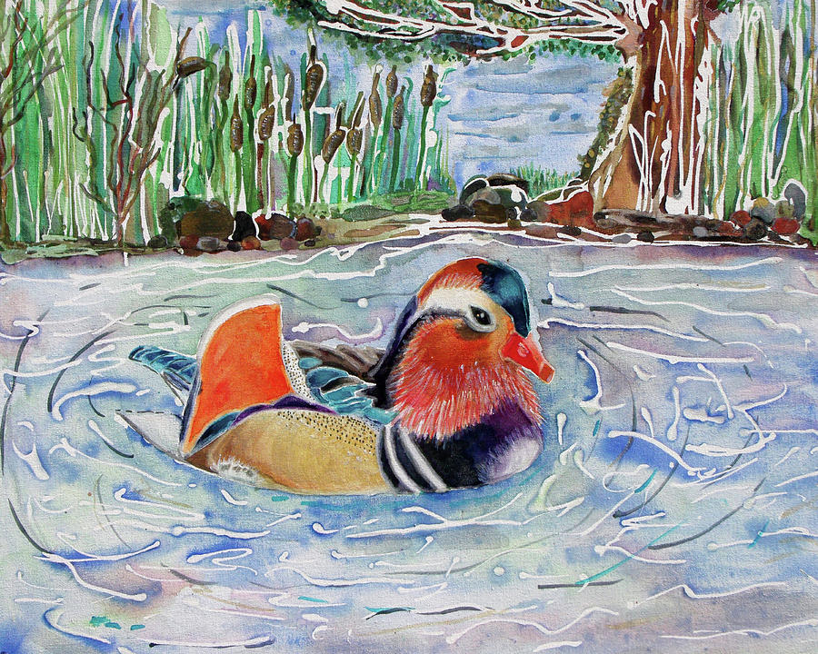 Animal Painting - Just Real Ducky by Lauren Moss