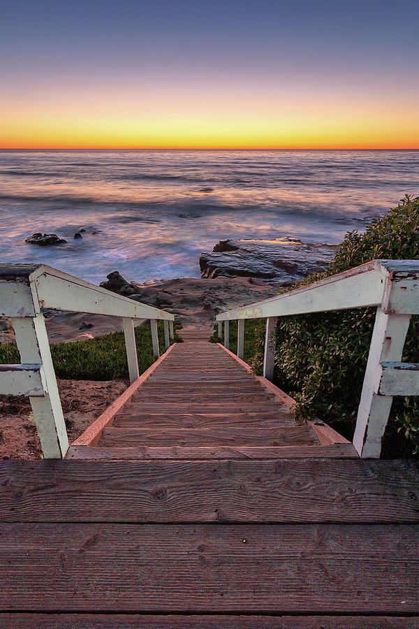 San Diego Photograph - Just Steps to the Sea by Peter Tellone