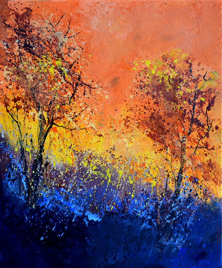Just two trees Painting by Pol Ledent