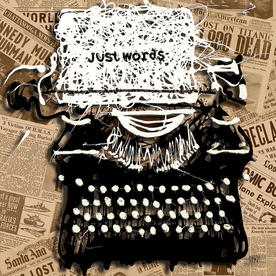 Typewriter Photograph - Just Words 1 by Roderick E. Stevens