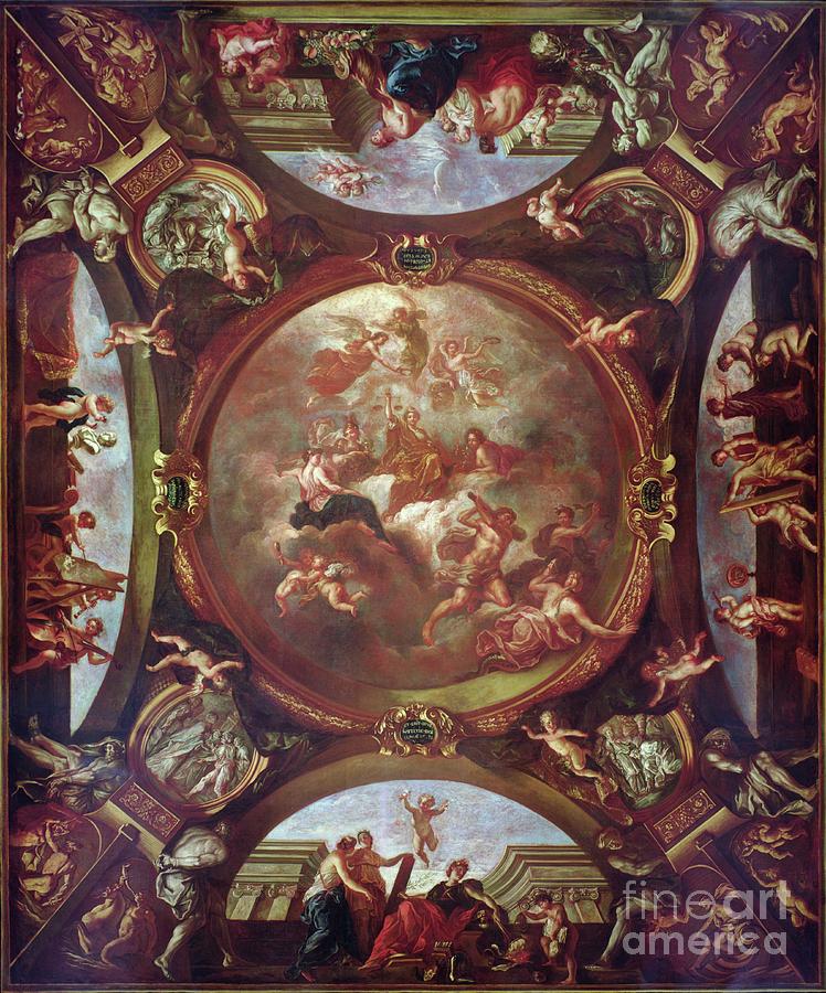 Justice Ensures Peace And Protects The Arts, Study For The Ceiling Of ...