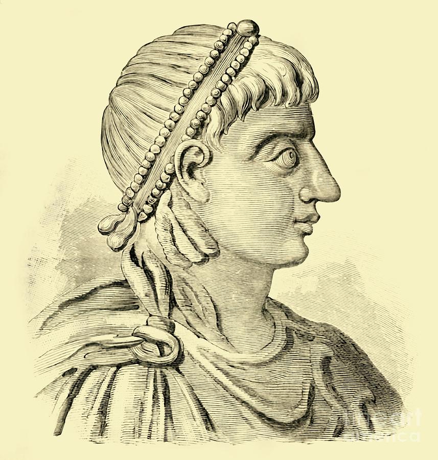 Justinian Drawing by Print Collector