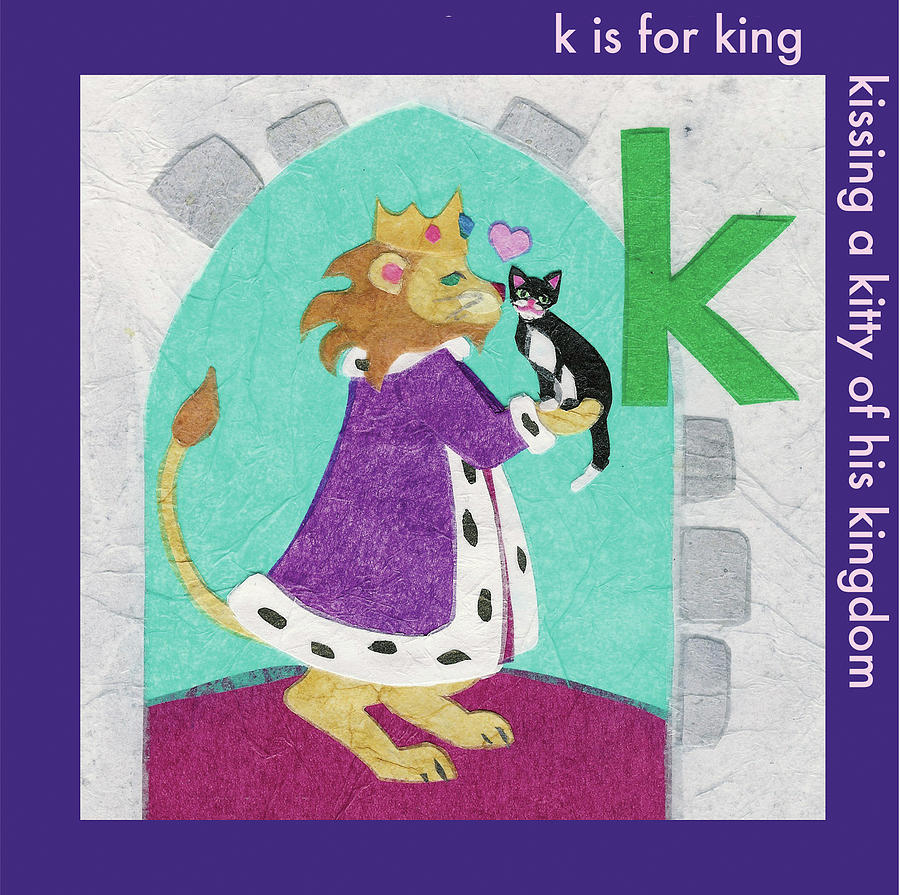 Cat Painting - K Is For King by Kim Jacobs