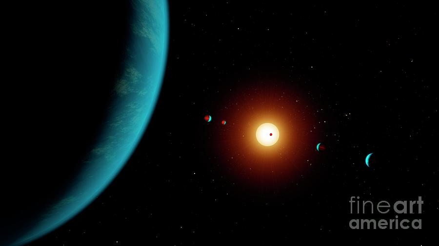 K2-138 Planetary System Photograph by Nasa/jpl-caltech/r. Hurt (ipac)/science Photo Library