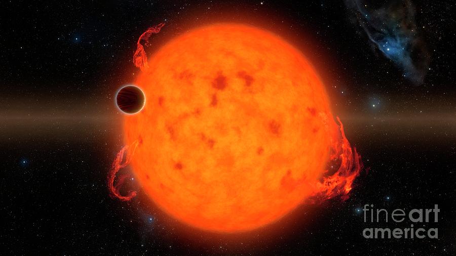 K2-33b Exoplanet And Parent Star Photograph by Nasa/jpl-caltech/science Photo Library