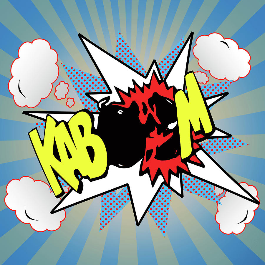 Comic Mixed Media - Kaboom 2 by Mark Ashkenazi