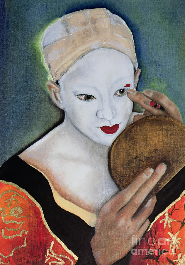 Kabuki, Tamasaburo As Izayoi Painting by Stevie Taylor