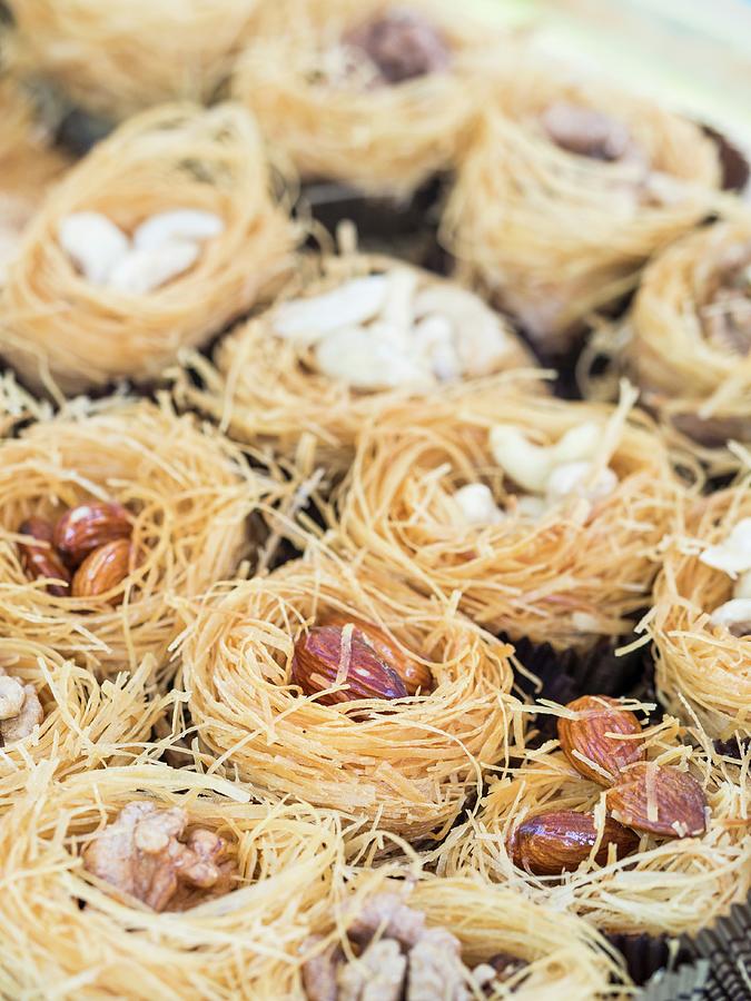 Kadayif Nests With Various Nuts Photograph by Magdalena Paluchowska ...