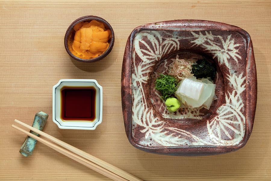 Kaiseki Menu Olive Flounder, Japanese Halibut, Hiragame And A Sea