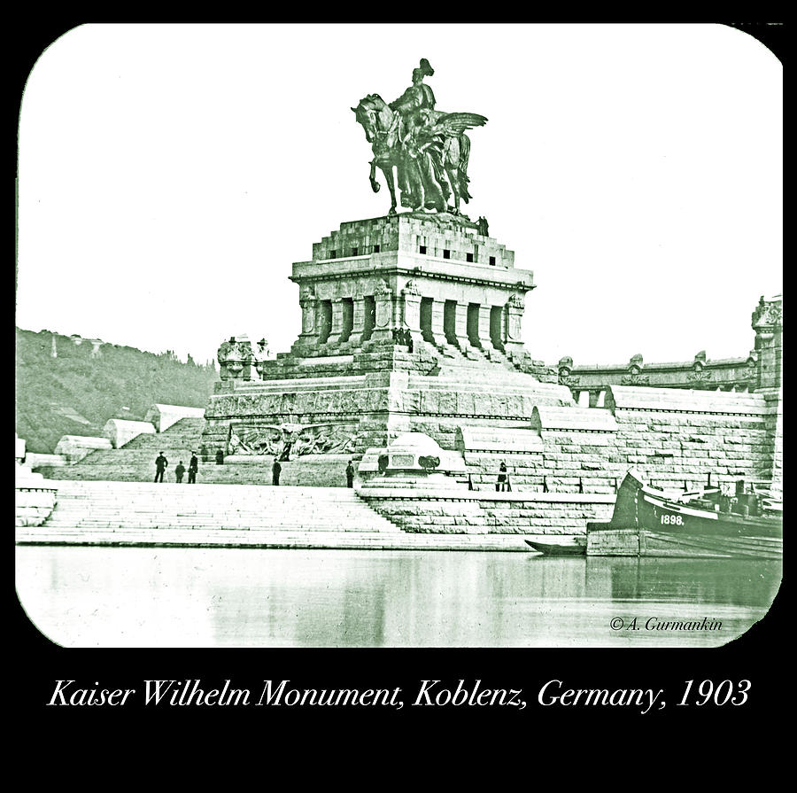 Kaiser Wilhelm Monument, Koblenz, Germany, 1903 Photograph by A Macarthur Gurmankin
