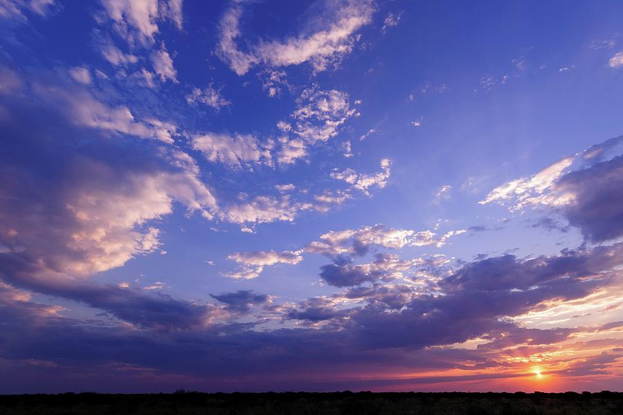 Kalahari Sunset. Grassland Safari Photograph by Roger De La Harpe Kalahari Sunset. Grassland Safari Photograph by Roger De La Harpe
