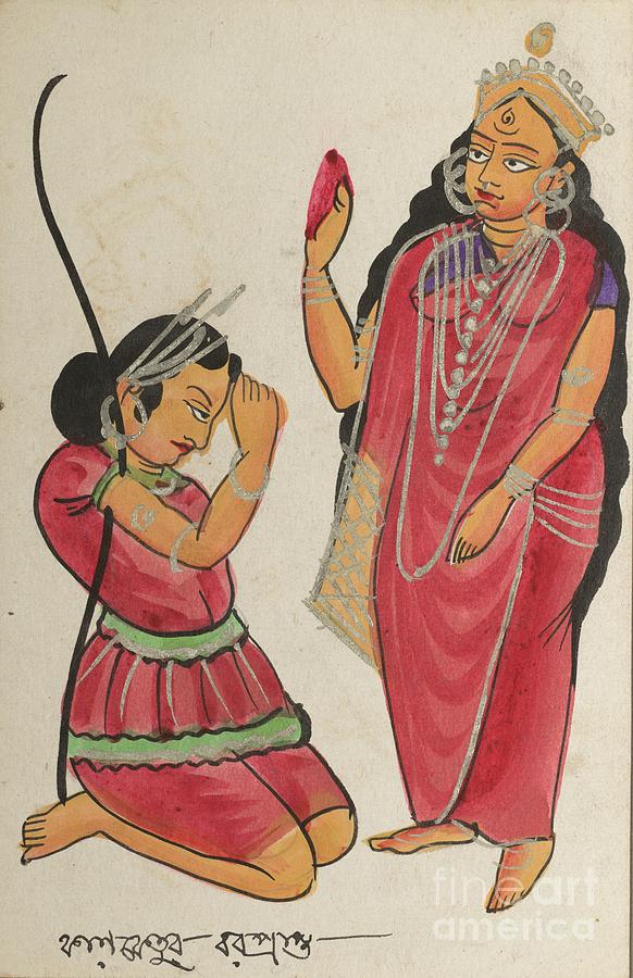 Kalaketu Receiving A Boon Drawing by Heritage Images