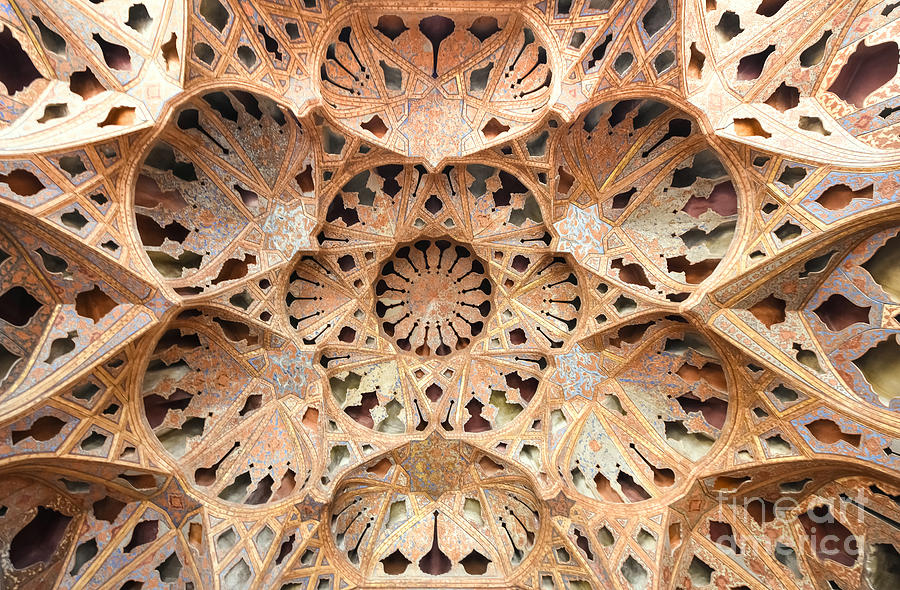 Kaleidoscope-like Ceiling In Ali Qapus Photograph by Sir Francis Canker Photography