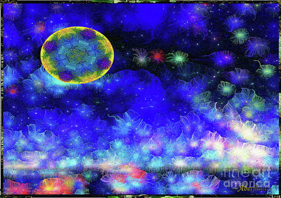 Moon Mixed Media - Kaleidoscope Moon for Children Gone Too Soon Number 1 - Ascension  by Aberjhani