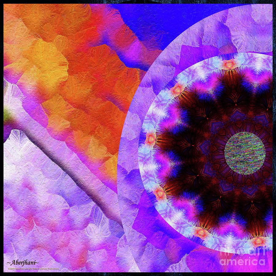 Moon Digital Art - Kaleidoscope Moon for Children Gone Too Soon Number - 5 Flame and Flower  by Aberjhani
