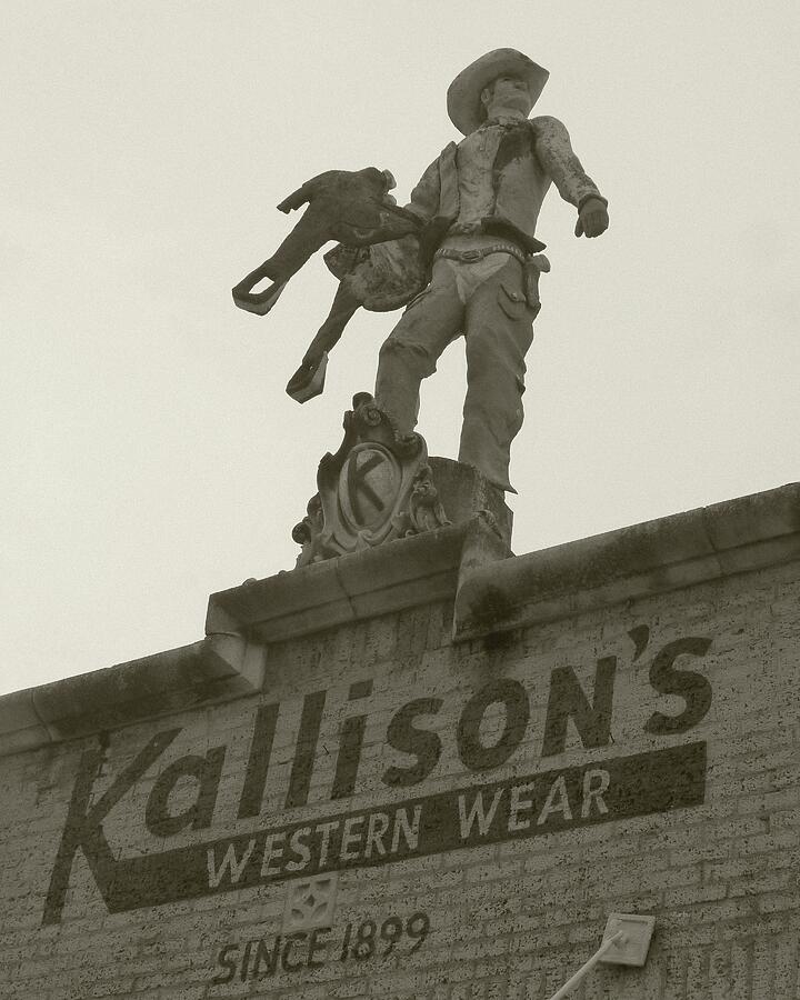 Kallison Cowboy Still Stands in San Antonio Photograph by Barbie Corbett-Newmin