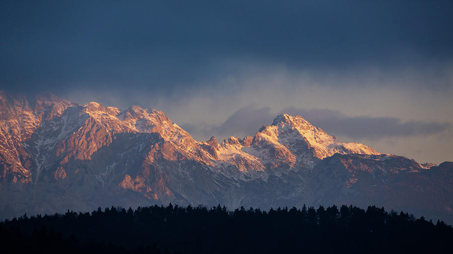Kamnik Alps in the morning. Photograph by Ian Middleton