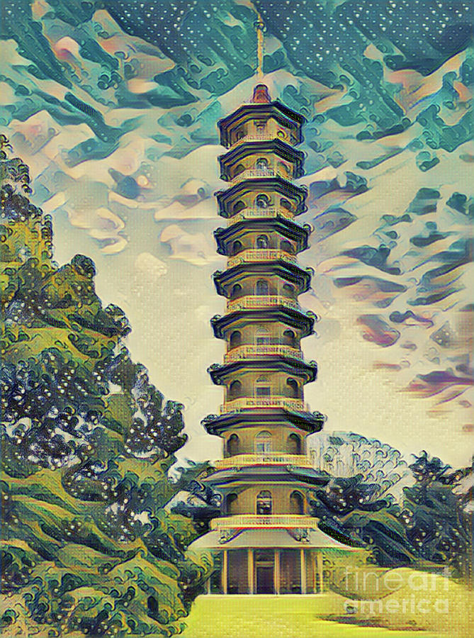 Kanagawa - Pagoda - Kew Gardens by Leigh Kemp Kanagawa - Pagoda - Kew Gardens by Leigh Kemp