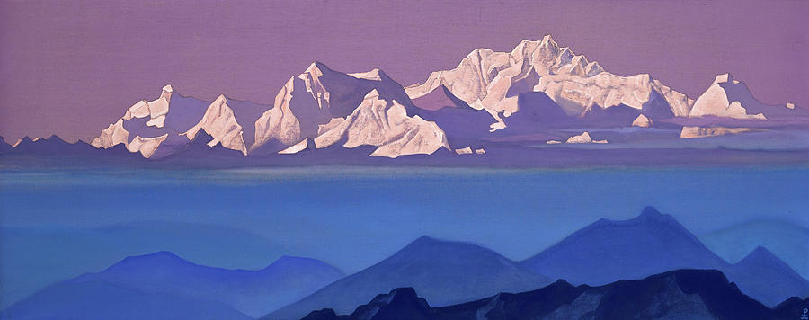 Nicholas Roerich Painting -  Kanchenjunga, 1935-1936 by Nikolai Konstantinovich Roerich