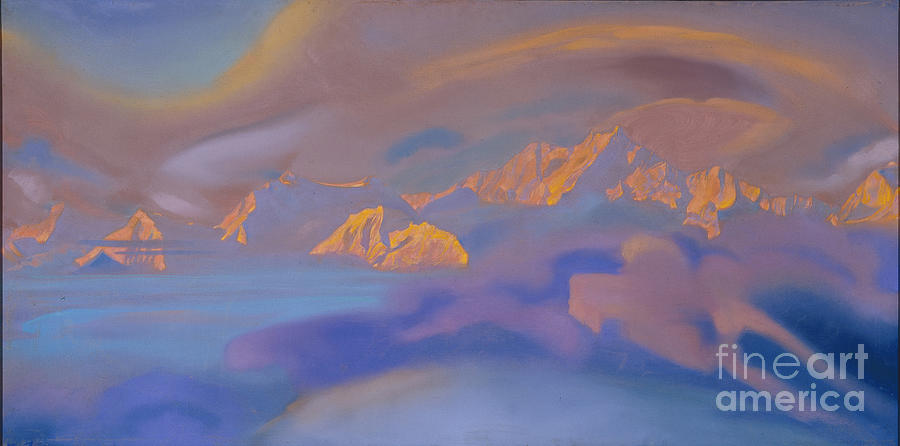 Kanchenjunga, 1938. Artist Roerich Drawing by Heritage Images
