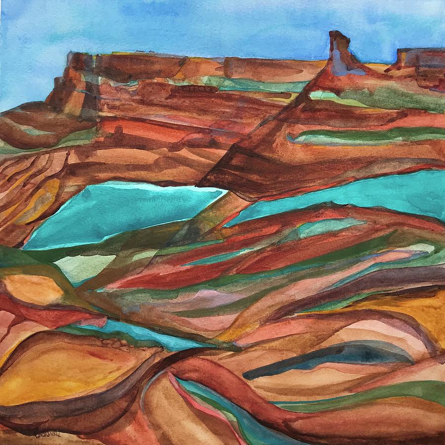 Moab Painting - Kane Creek Road by Lynne Bolwell