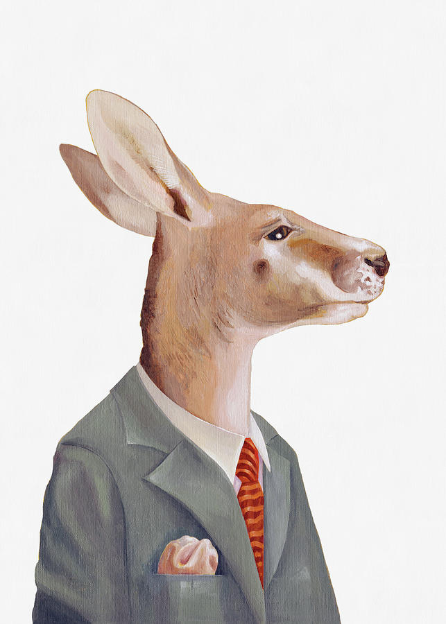 Animal Painting - Kangaroo by Animal Crew