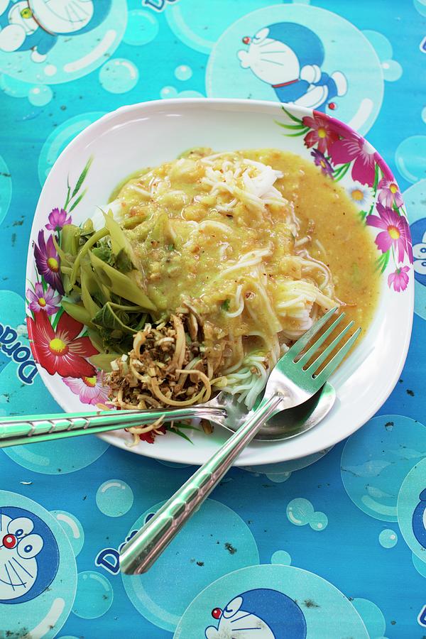 Kanom Jeen thai Noodle Dish Photograph by Anne Faber